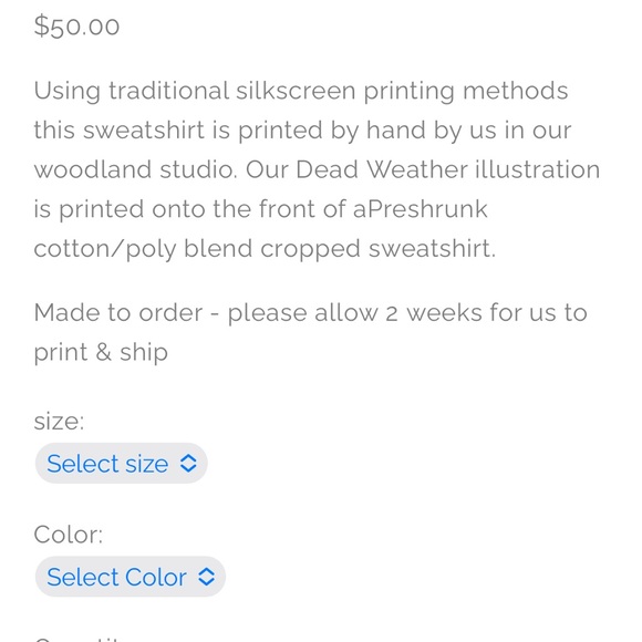 Nature Walk Studio Cropped Sweatshirt - Picture 5 of 5